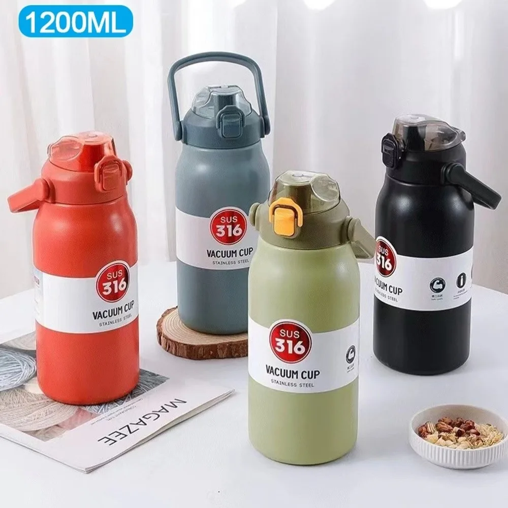 Изолированные бутылки для воды из нержавеющей стали 316, 1200 мл, спортивные бутылки для воды большой емкости, герметичная вакуумная кружка без BPA
Изолированные бутылки для воды из нержавеющей стали 316, 1200 мл, спортивные бутылки для воды большой емкости, герметичная вакуумная кружка без BPA