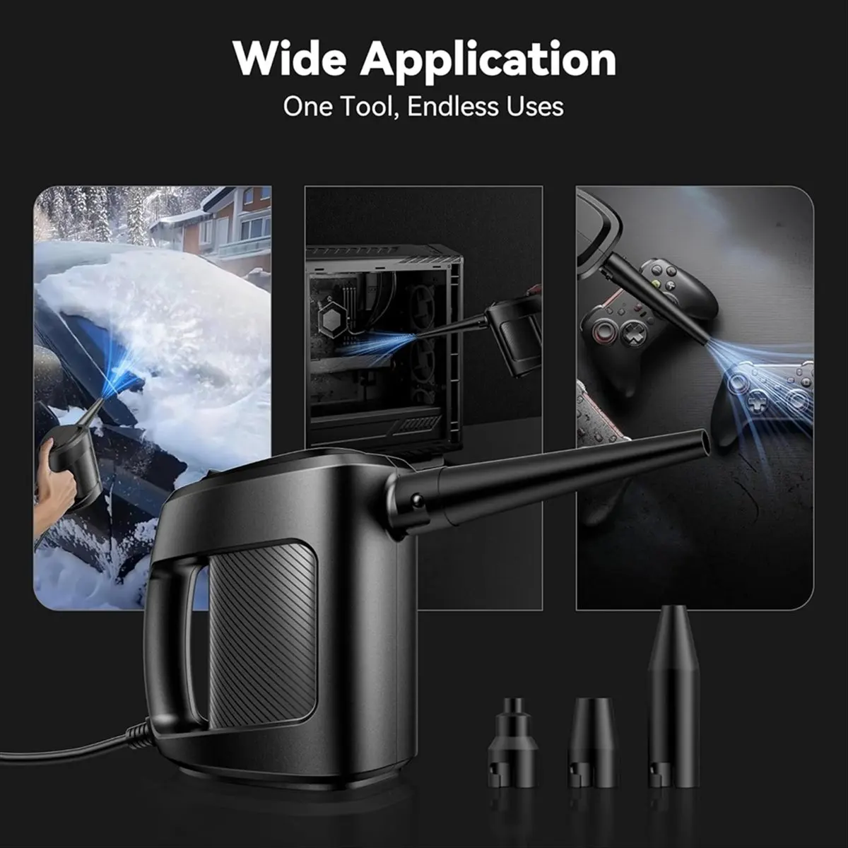 Electric Air Duster 550W,Powerful Compressed Air Blower for PC,Laptop,Electronics,Home Cleaning,Replaces Canned Air US
Electric Air Duster 550W,Powerful Compressed Air Blower for PC,Laptop,Electronics,Home Cleaning,Replaces Canned Air US