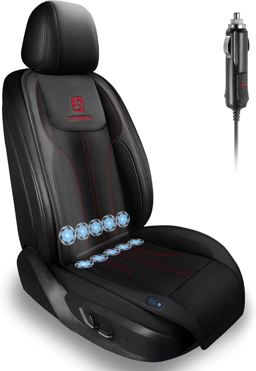Black 12V&24V Cooling Car Seat Cushion with 10 Fans, Rapid Cooling with Auto Start and Pause
Black 12V&24V Cooling Car Seat Cushion with 10 Fans, Rapid Cooling with Auto Start and Pause