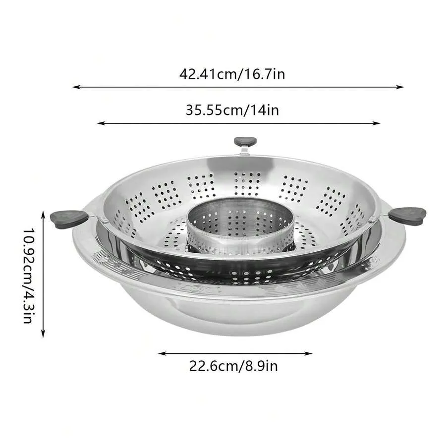 Rotary Hot Pot With Divider - Chinese-Style Stainless Steel Lifting Hot Pot For 8-12 People, Perfect For Family Gatherings And
Rotary Hot Pot With Divider - Chinese-Style Stainless Steel Lifting Hot Pot For 8-12 People, Perfect For Family Gatherings And