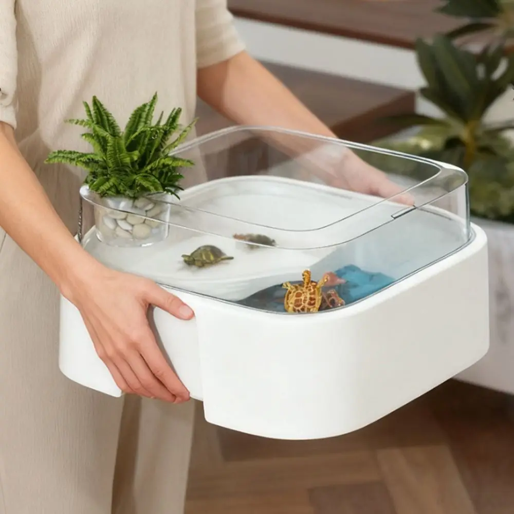 Large Capacity Transparent Turtle Tank with Sun Platform Full View Breeding Box Plastic Anti Escape Turtle Aquarium
Large Capacity Transparent Turtle Tank with Sun Platform Full View Breeding Box Plastic Anti Escape Turtle Aquarium