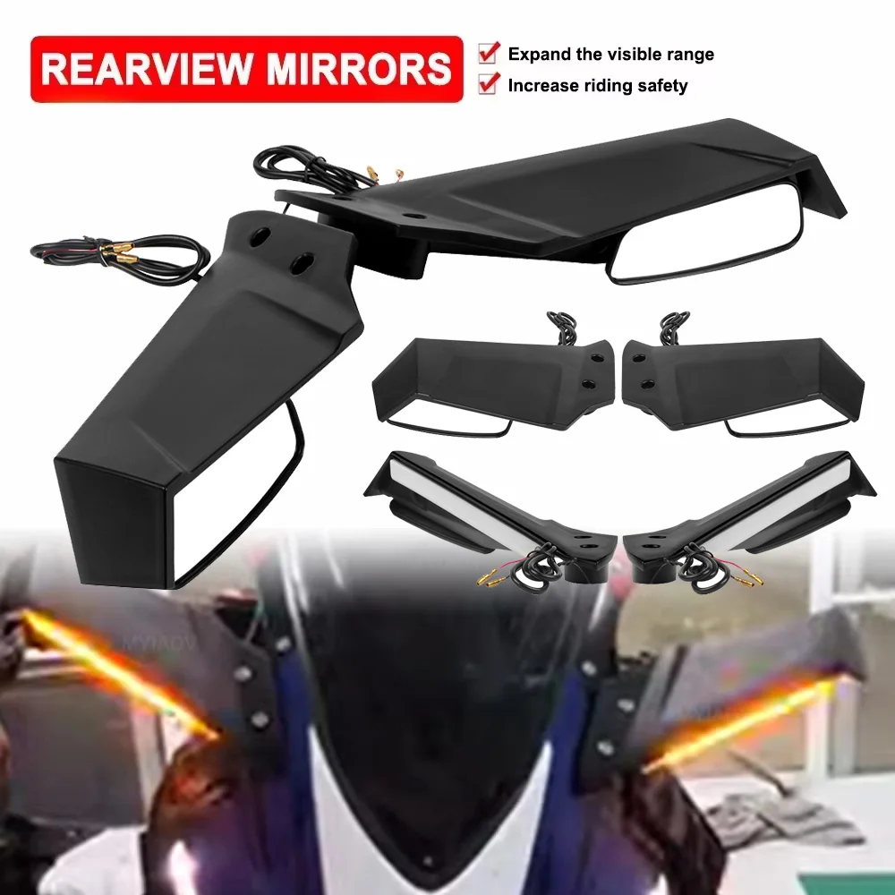 Зеркало заднего вида на крыле мотоцикла со светодиодным указателем поворота, аксессуары для Honda CBR650R CBR500R CBR400R CBR250R CBR300R CBR650F
Зеркало заднего вида на крыле мотоцикла со светодиодным указателем поворота, аксессуары для Honda CBR650R CBR500R CBR400R CBR250R CBR300R CBR650F