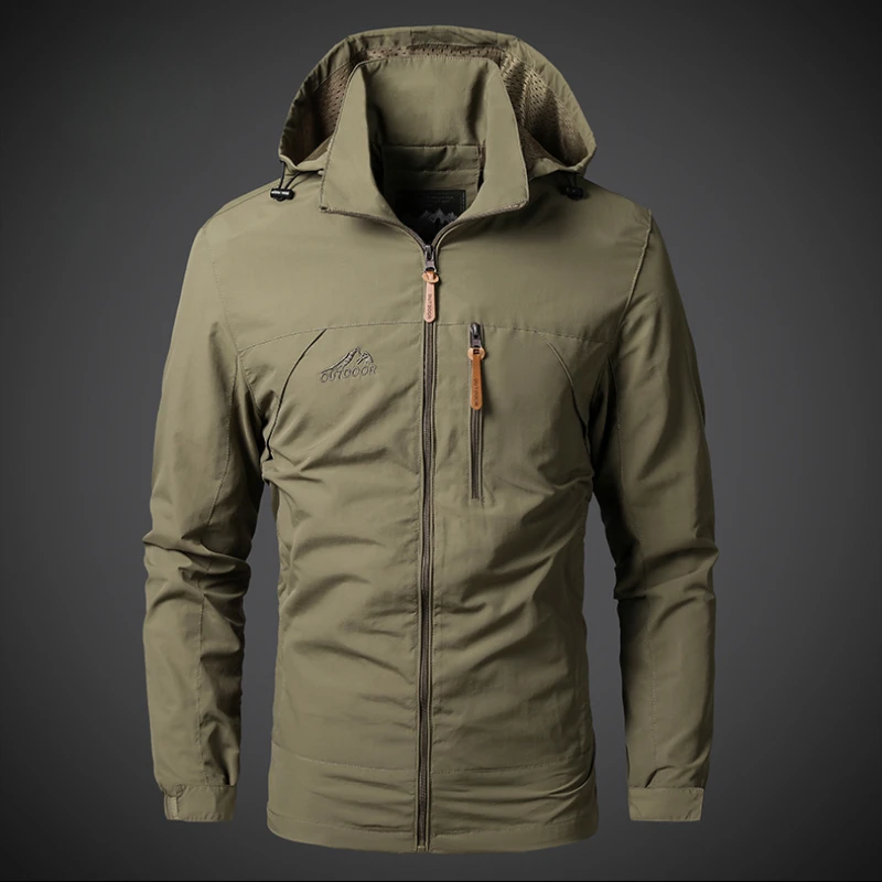 Spring Autumn Outdoor Jackets for Men Windproof Waterproof Male Hooded Clothing High Quality Solid Color Men Windbreaker Coats
Spring Autumn Outdoor Jackets for Men Windproof Waterproof Male Hooded Clothing High Quality Solid Color Men Windbreaker Coats
