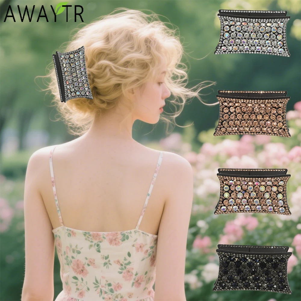AWAYTR Rhinestone Square Hair Claws Elegant Crystal Hair Clip Crab For Girl Gift Hair Accessories Valentine Headwear
AWAYTR Rhinestone Square Hair Claws Elegant Crystal Hair Clip Crab For Girl Gift Hair Accessories Valentine Headwear