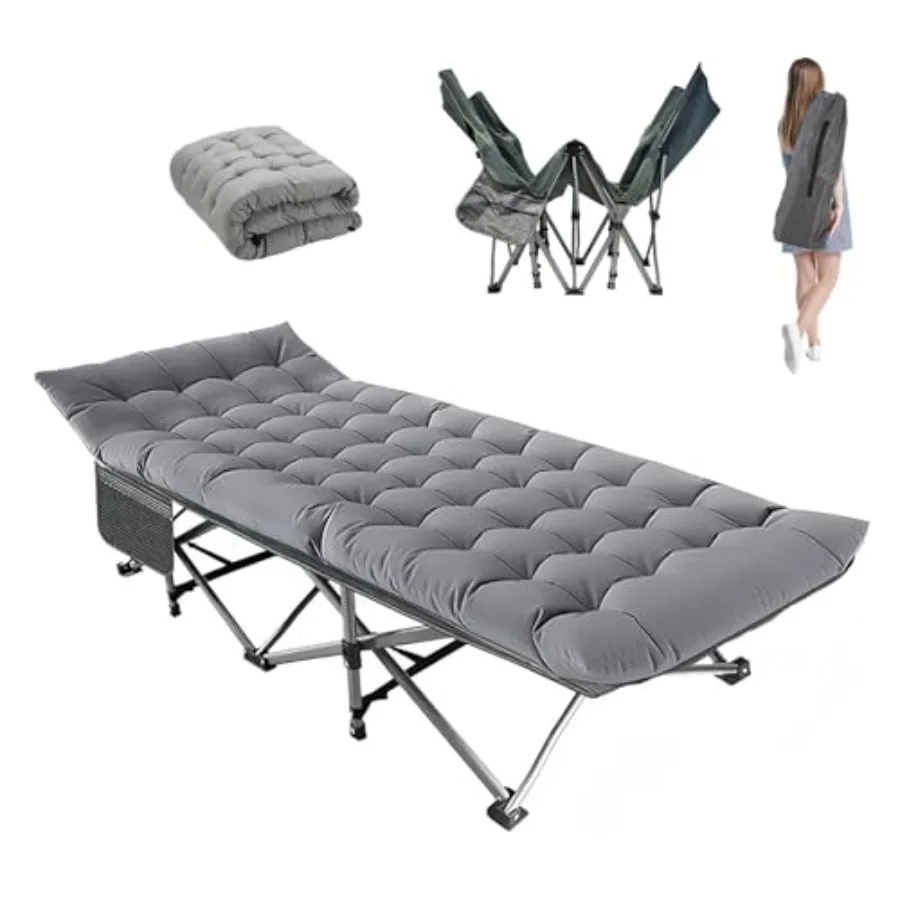 Camping Cot 28'' Wide Heavy Duty Sleeping Bed for Adult Protable Folding Cot with Mattress and Carry Bag Cement Gray
Camping Cot 28'' Wide Heavy Duty Sleeping Bed for Adult Protable Folding Cot with Mattress and Carry Bag Cement Gray