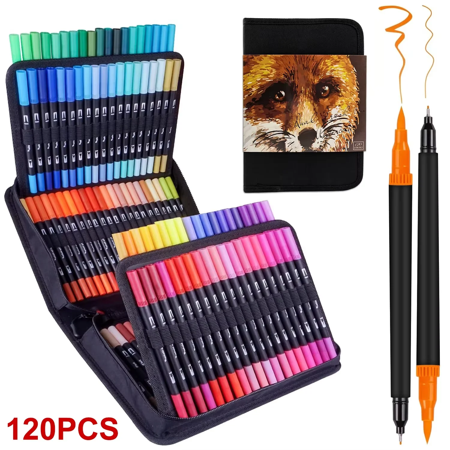 Набор двусторонних маркеров-кистей для рисования, 24/100/120/168 цветов, тонкие маркеры для каллиграфии, маркеры для ежедневников Bullet Journal
Набор двусторонних маркеров-кистей для рисования, 24/100/120/168 цветов, тонкие маркеры для каллиграфии, маркеры для ежедневников Bullet Journal