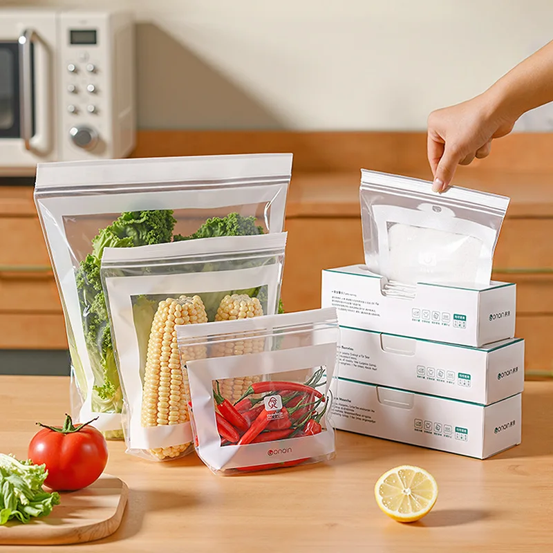 Custom Long-Keeping Bags Thickened Double-Seal Bags with Zipper Self-Sealing Bags Sub-Packing Bags Food-Grade Refrigerator
Custom Long-Keeping Bags Thickened Double-Seal Bags with Zipper Self-Sealing Bags Sub-Packing Bags Food-Grade Refrigerator