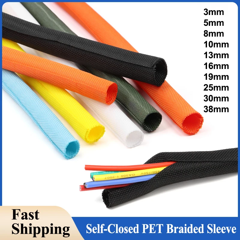 Expandable Cable Sleeve 3mm~ 38mm Self-Closed PET Braided Flexible Management Line Loom Split Wire Wrap Protector Sheath Tubing
Expandable Cable Sleeve 3mm~ 38mm Self-Closed PET Braided Flexible Management Line Loom Split Wire Wrap Protector Sheath Tubing