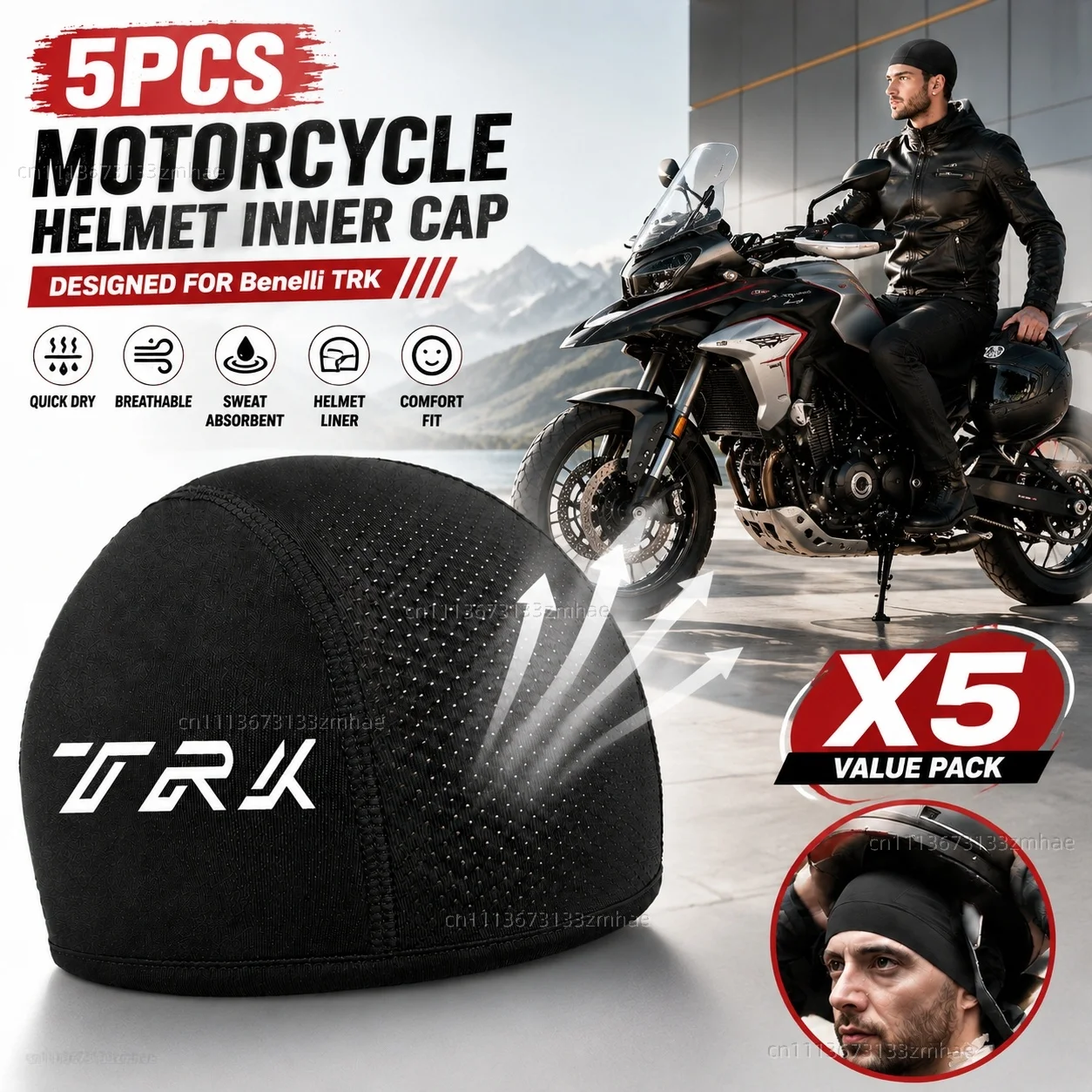 5pcs Motorcycle Helmet Inner Cap Hat Quick Dry Breathable Hat Racing Cap Thin Beanie For Benelli TRK 502X TRK 502 X Leoncino 500
5pcs Motorcycle Helmet Inner Cap Hat Quick Dry Breathable Hat Racing Cap Thin Beanie For Benelli TRK 502X TRK 502 X Leoncino 500