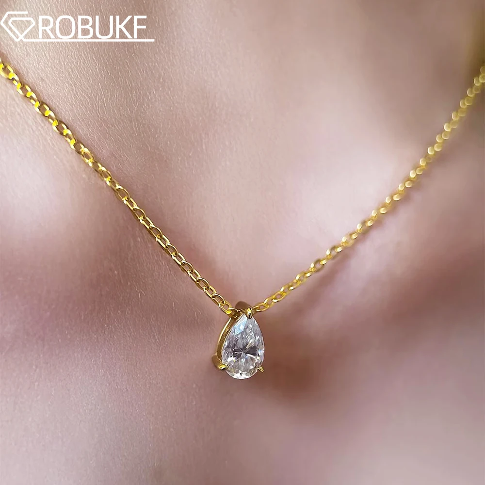 1-4CT Pear Cut Moissanite Diamond Pendant Necklace for Women Teardrop Shape Solitaire Diamond S925 Silver Chain Jewelry With GRA
1-4CT Pear Cut Moissanite Diamond Pendant Necklace for Women Teardrop Shape Solitaire Diamond S925 Silver Chain Jewelry With GRA
