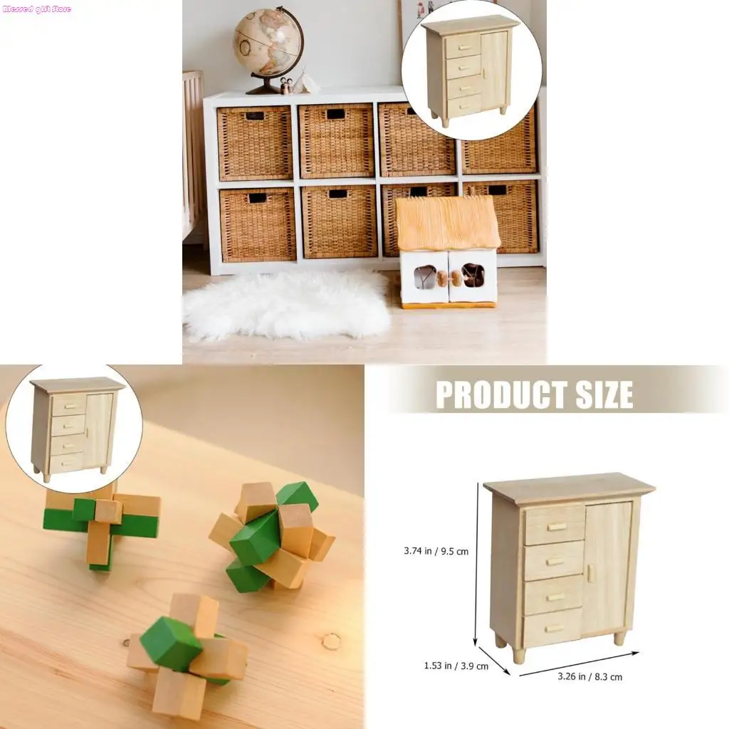 D0JC Compact Dollhouses Dresser 4 Operational Drawers Vintage Design Display Piece
D0JC Compact Dollhouses Dresser 4 Operational Drawers Vintage Design Display Piece