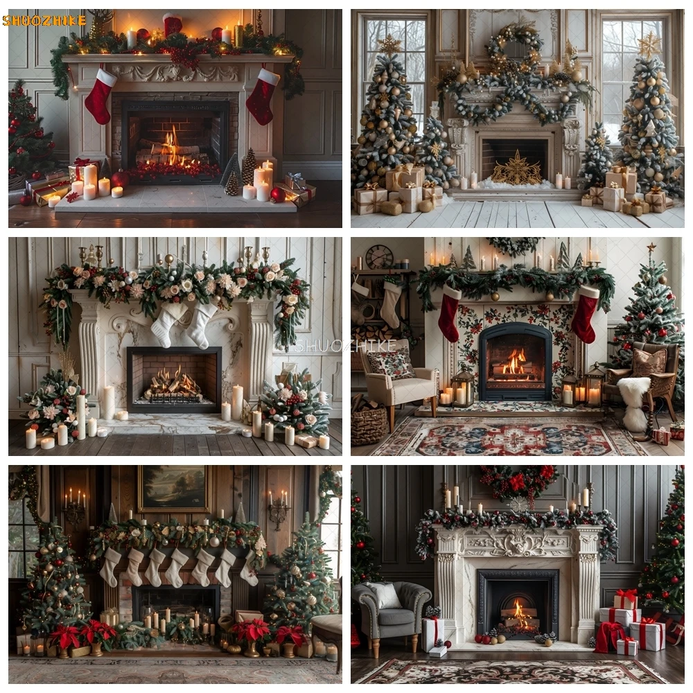 Christmas Fireplace Background Wall Christmas Tree Winter Comfort Home Interior Decoration Banner Photography Studio Supplies
Christmas Fireplace Background Wall Christmas Tree Winter Comfort Home Interior Decoration Banner Photography Studio Supplies