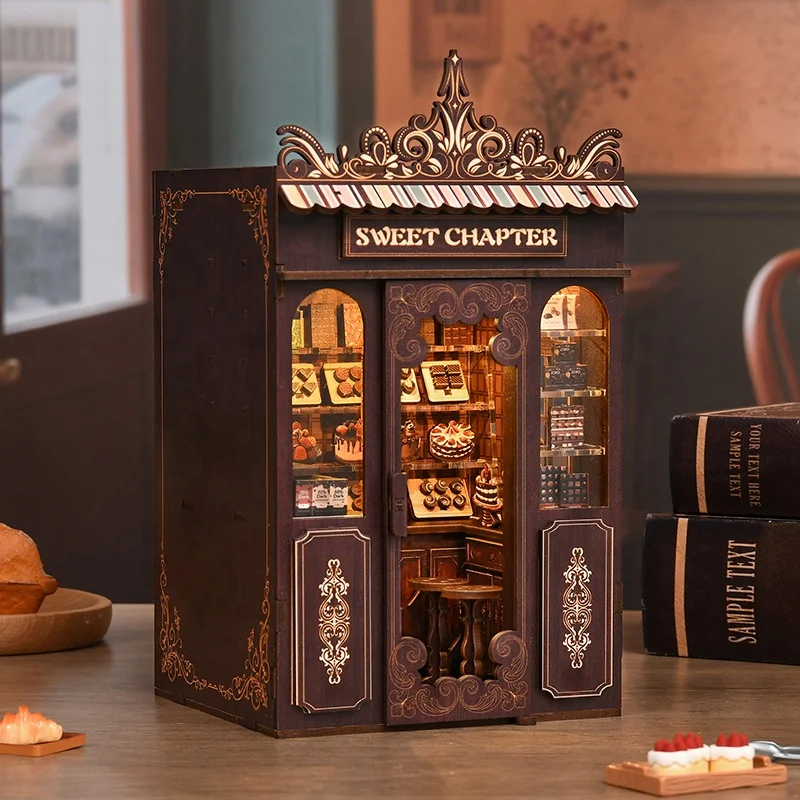 Hot Selling Wooden DIY Miniature Book Nook Kit Bookshelf Decoration 3D Wood Puzzle Book Nook with Dust Cover Use As Gift
Hot Selling Wooden DIY Miniature Book Nook Kit Bookshelf Decoration 3D Wood Puzzle Book Nook with Dust Cover Use As Gift