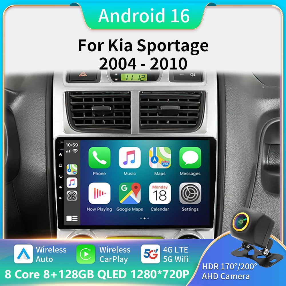 Автомобильное радио Android 16 для Kia Sportage 2 2004 2005 2006 2007-2010 Android Авто Мультимедийный плеер Стерео BT 2din DVD HU 9 "GPS
Автомобильное радио Android 16 для Kia Sportage 2 2004 2005 2006 2007-2010 Android Авто Мультимедийный плеер Стерео BT 2din DVD HU 9 "GPS