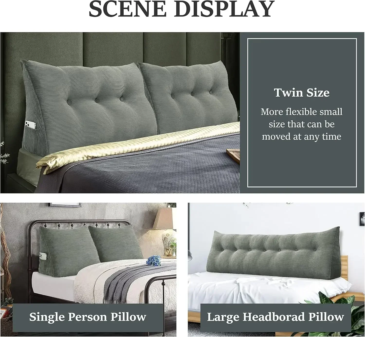 XMSJ-Sale Headboard Wedge Pillow Bolster s Backrest Support Sitting Up Reading in Bed Rest, Large Lumbar Positionin
XMSJ-Sale Headboard Wedge Pillow Bolster s Backrest Support Sitting Up Reading in Bed Rest, Large Lumbar Positionin