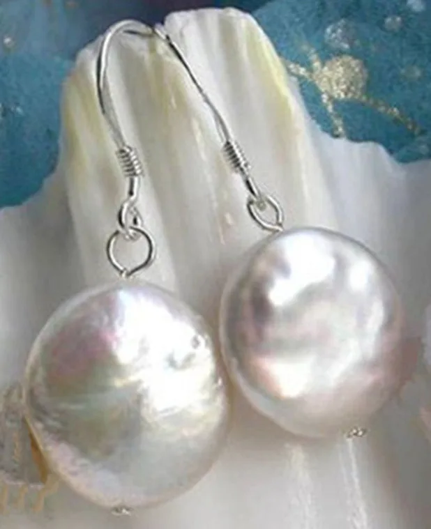 Natural White Coin Freshwater Pearl Sterling 11-12mm Dangle Earrings
Natural White Coin Freshwater Pearl Sterling 11-12mm Dangle Earrings