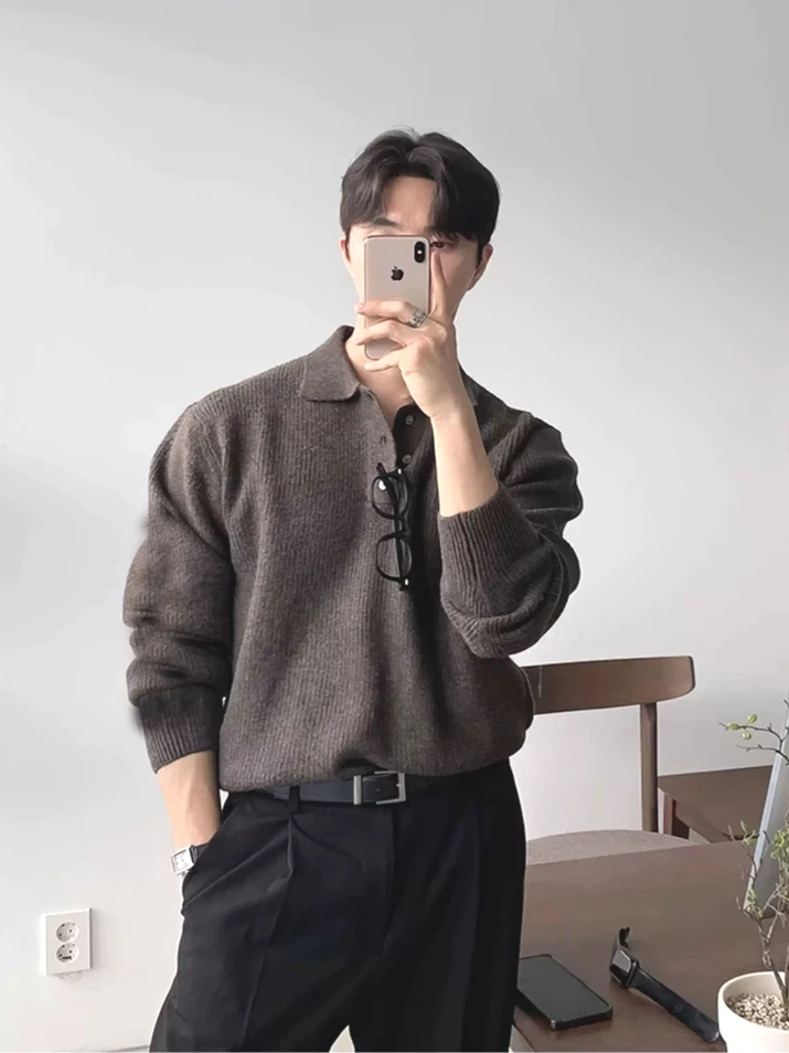 American Sle Knitted Long Sve irt Men's Soft Collar Sweatirt Casual Workwear Lightweight Woolen Sweater
American Sle Knitted Long Sve irt Men's Soft Collar Sweatirt Casual Workwear Lightweight Woolen Sweater