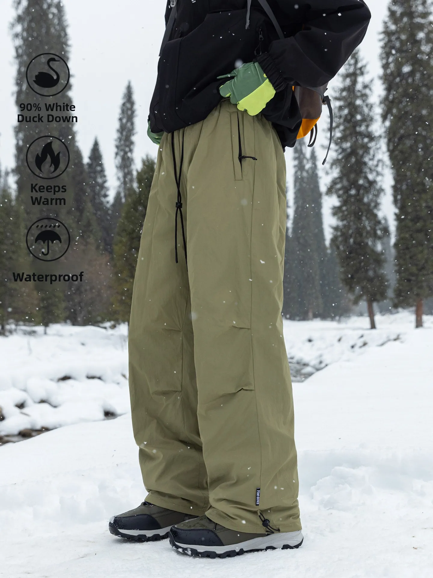 Winter down Trousers Men Women Skiing Windproof Waterproof Cold Resistant Soft ell Snow Country Travel Harbin Xinjiang Pants
Winter down Trousers Men Women Skiing Windproof Waterproof Cold Resistant Soft ell Snow Country Travel Harbin Xinjiang Pants