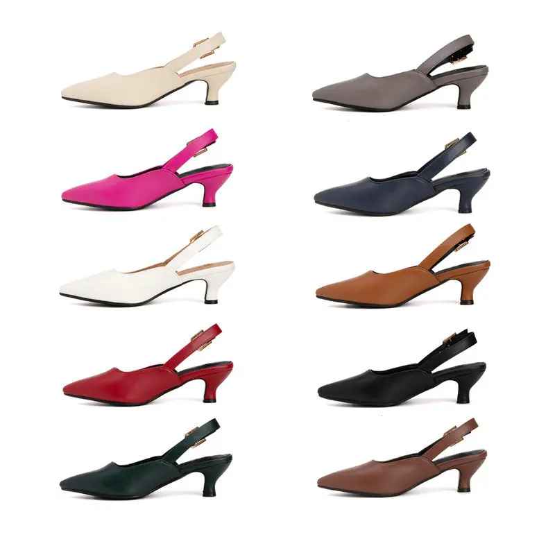 Closed Pointed Toe Buckle Strap Women Summer Slingback Shoes Big Size 45 46 47 48 49 50 51 52 53 54 Kitten Med Heels Sandals
Closed Pointed Toe Buckle Strap Women Summer Slingback Shoes Big Size 45 46 47 48 49 50 51 52 53 54 Kitten Med Heels Sandals