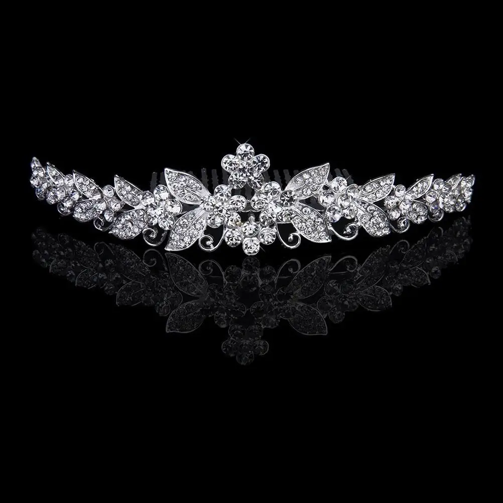 Wedding Crown Hair Comb 15 4x6x3 4cm Silver Crystal Rhinestone Tiara Bridal Headband Prom Elegant Accessories
Wedding Crown Hair Comb 15 4x6x3 4cm Silver Crystal Rhinestone Tiara Bridal Headband Prom Elegant Accessories