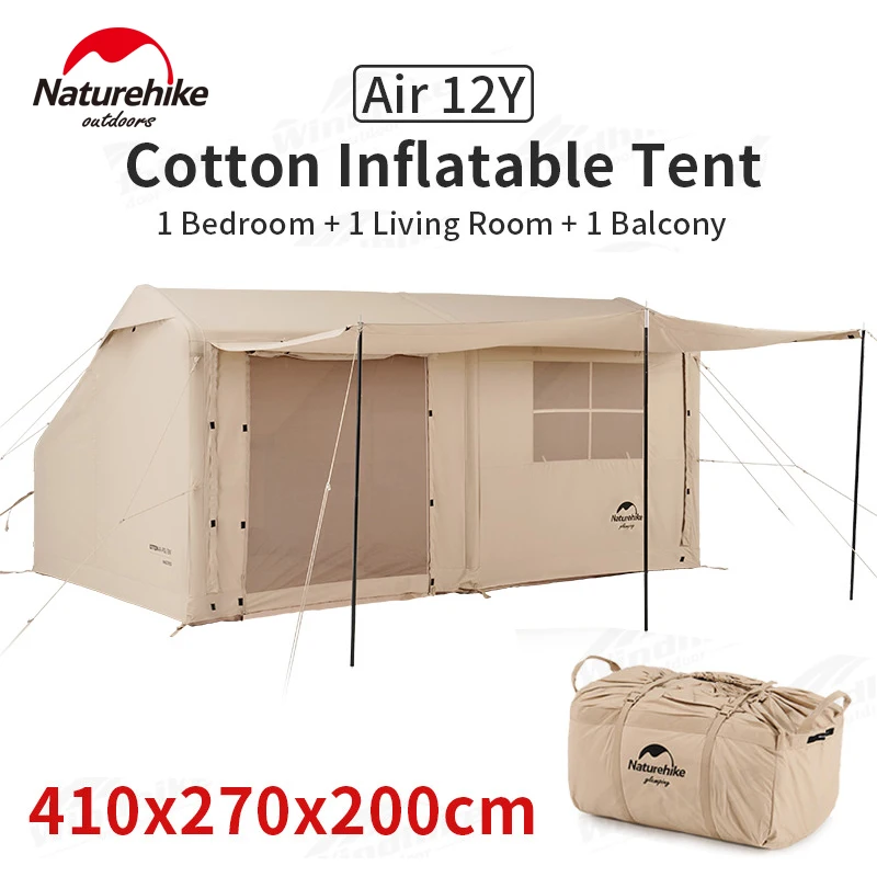 Naturehike Air Cabin Tent Inflatable Wall Camping Tent Family Group Travel Camping House Two Rooms for 2-4 Person Aluminum Alloy
Naturehike Air Cabin Tent Inflatable Wall Camping Tent Family Group Travel Camping House Two Rooms for 2-4 Person Aluminum Alloy