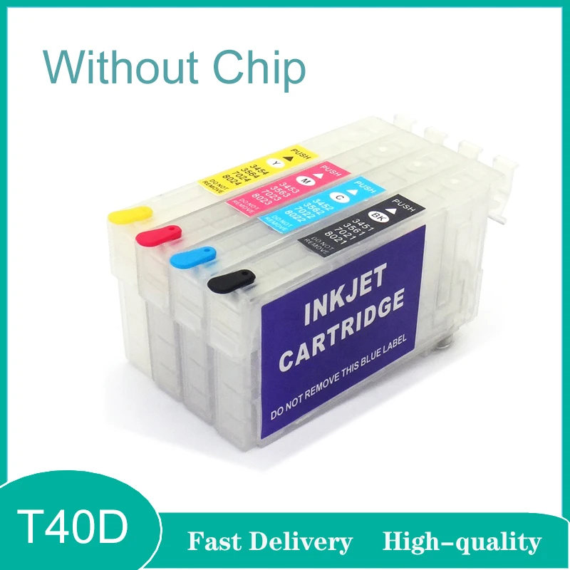 T40D T40D1 T40D2 T40D3 T40D4 Refillable InkCartridge Without Chip for Epson SureColor SC-T3100 SC-T5100 T40D1 T40D2 T40D3 T40D4
T40D T40D1 T40D2 T40D3 T40D4 Refillable InkCartridge Without Chip for Epson SureColor SC-T3100 SC-T5100 T40D1 T40D2 T40D3 T40D4