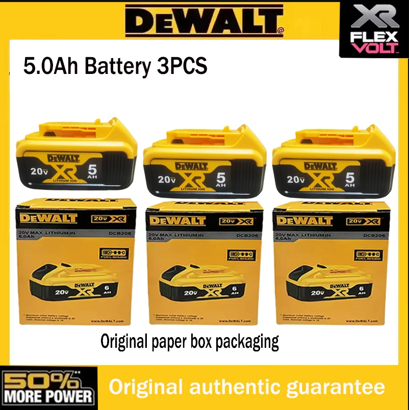 High rate NEW100% genuine Dewalt rechargeable lithium-ion battery 20V 6AH, charger, ultra long battery life, longer working time
High rate NEW100% genuine Dewalt rechargeable lithium-ion battery 20V 6AH, charger, ultra long battery life, longer working time