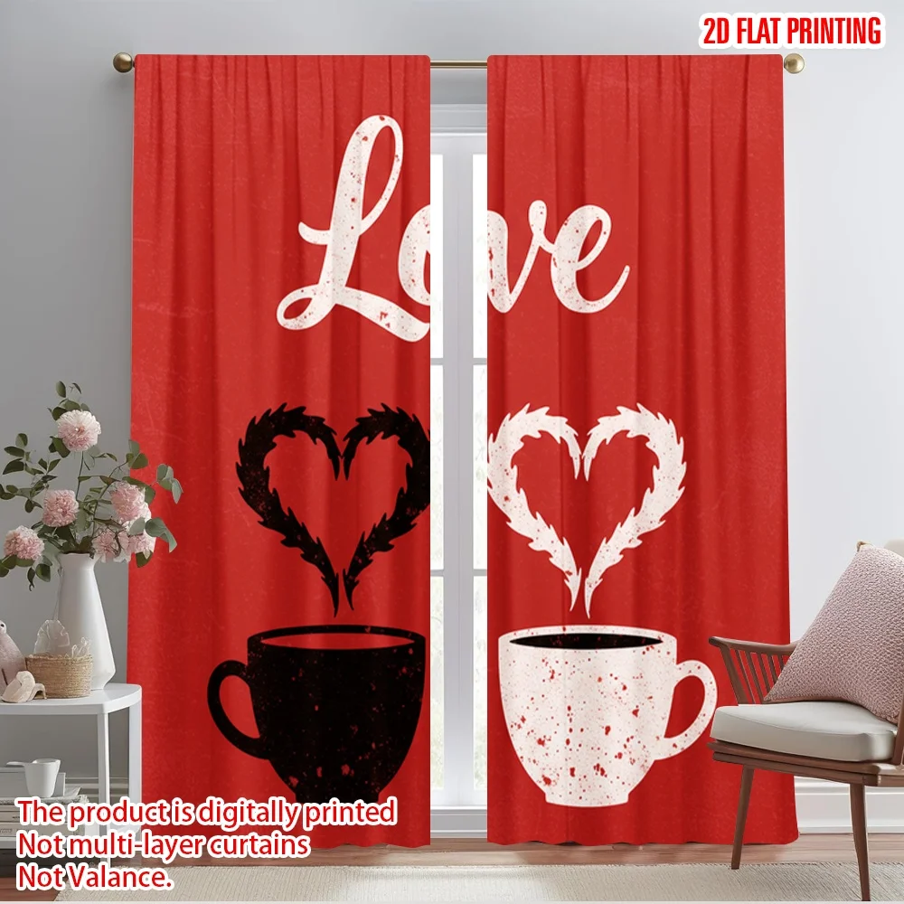 2pcs 2D flat printing Party Window Curtains Love Coffee Cups Polyester Without Electricity Family Party for Outdoor Holiday
2pcs 2D flat printing Party Window Curtains Love Coffee Cups Polyester Without Electricity Family Party for Outdoor Holiday