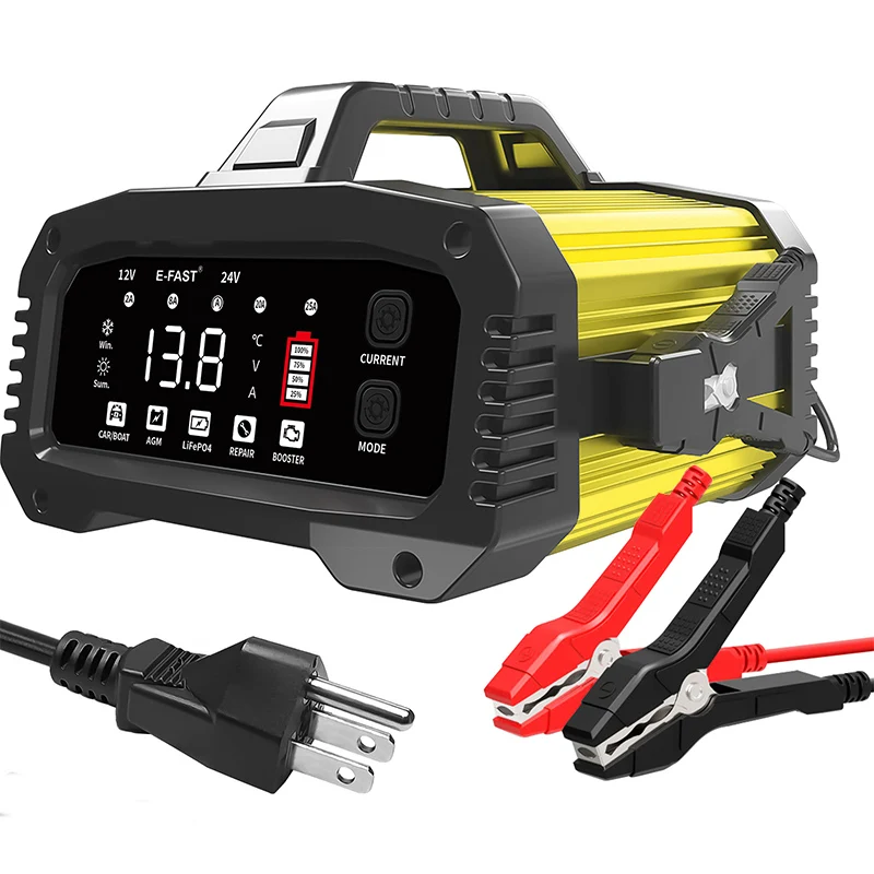 Smart 25A Car Battery Charger 12V/24V Trickle Maintainer for Auto Boat RV Truck
Smart 25A Car Battery Charger 12V/24V Trickle Maintainer for Auto Boat RV Truck