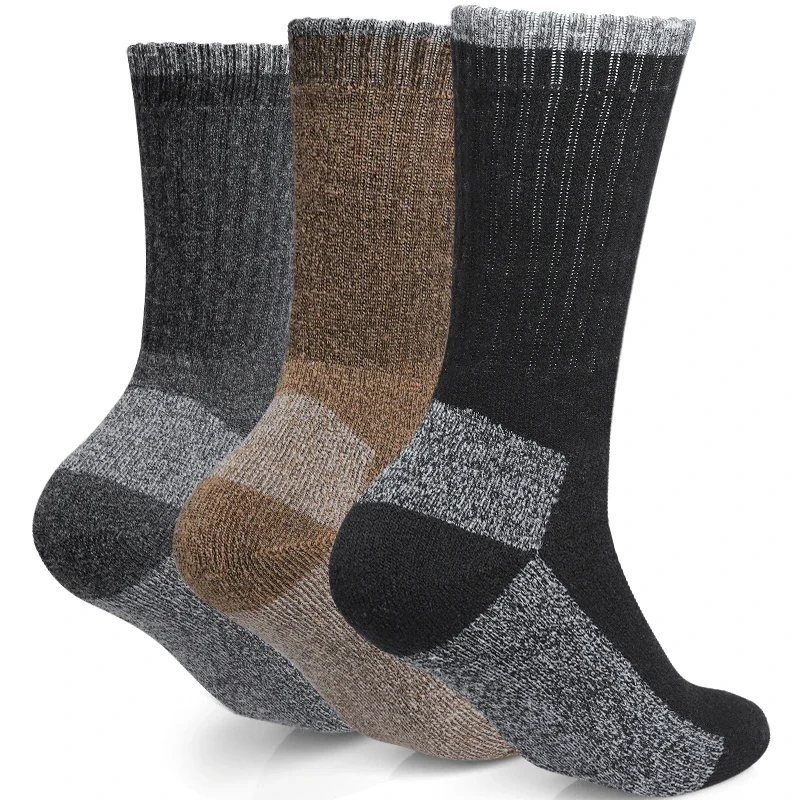 3 Pairs High Quality Thermal Knit Crew Socks Men's Winter Plush Terry Comfort Dark Solids Mid-Calf Sock for Outdoor & Indoor
3 Pairs High Quality Thermal Knit Crew Socks Men's Winter Plush Terry Comfort Dark Solids Mid-Calf Sock for Outdoor & Indoor