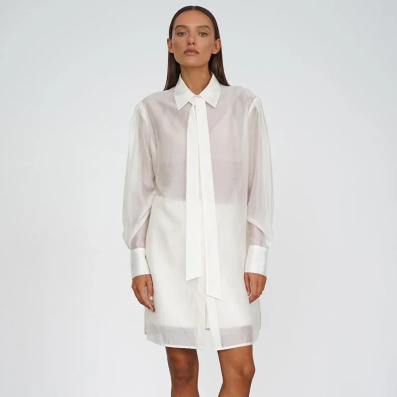 2025 New Perspective Sunscreen Women's Shirt Casual Lapel Long Sleeve Loose Cardigan Top With A Tie Fashion Long Female Blouses
2025 New Perspective Sunscreen Women's Shirt Casual Lapel Long Sleeve Loose Cardigan Top With A Tie Fashion Long Female Blouses
