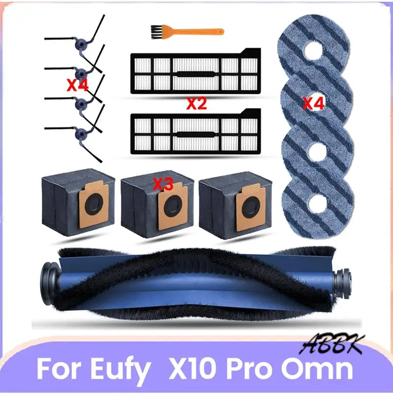 ABBK-15 шт. сменные аксессуары для Eufy X10 Pro Omni, детали для пылесоса, роликовая боковая щетка, фильтр, подушечки для швабры, мешки для пыли
ABBK-15 шт. сменные аксессуары для Eufy X10 Pro Omni, детали для пылесоса, роликовая боковая щетка, фильтр, подушечки для швабры, мешки для пыли