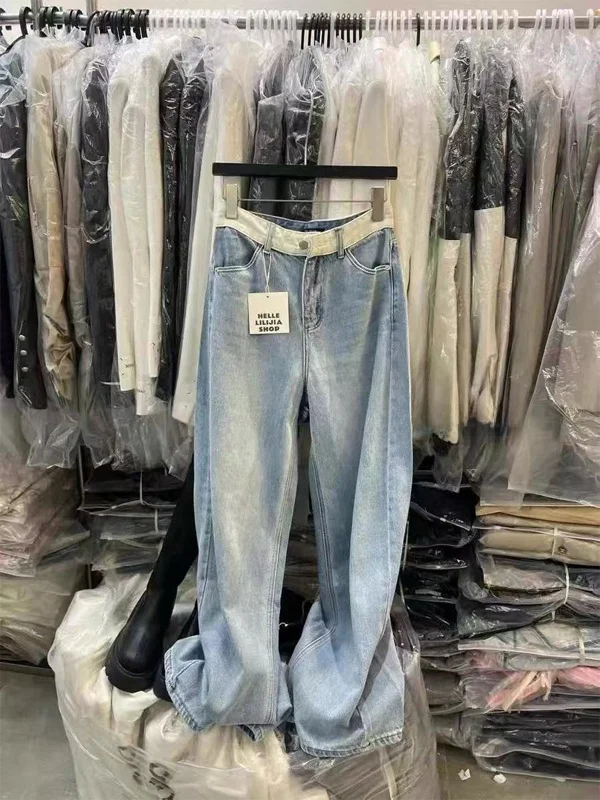 High Waist Straight Leg Jeans Women's Loose Fit Versatile Wide Leg Long Trousers Casual Style Summer Blue Denim Jeans
High Waist Straight Leg Jeans Women's Loose Fit Versatile Wide Leg Long Trousers Casual Style Summer Blue Denim Jeans