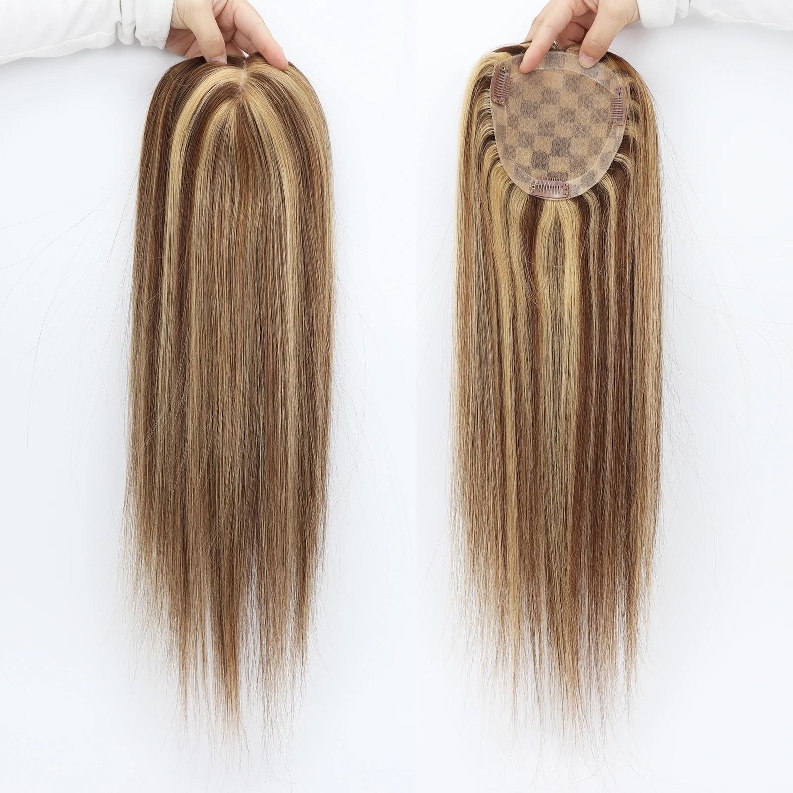 5x5'' Silk Base Hair Topper Highlight Real Human Hair Straight Piano Color with Clips in Soft Breathable for Hair Loss Women
5x5'' Silk Base Hair Topper Highlight Real Human Hair Straight Piano Color with Clips in Soft Breathable for Hair Loss Women