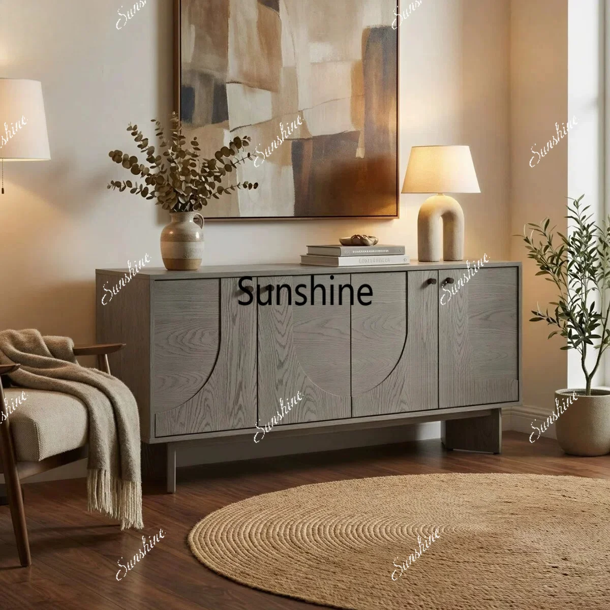 French solid wood dining side cabinet living room locker
French solid wood dining side cabinet living room locker