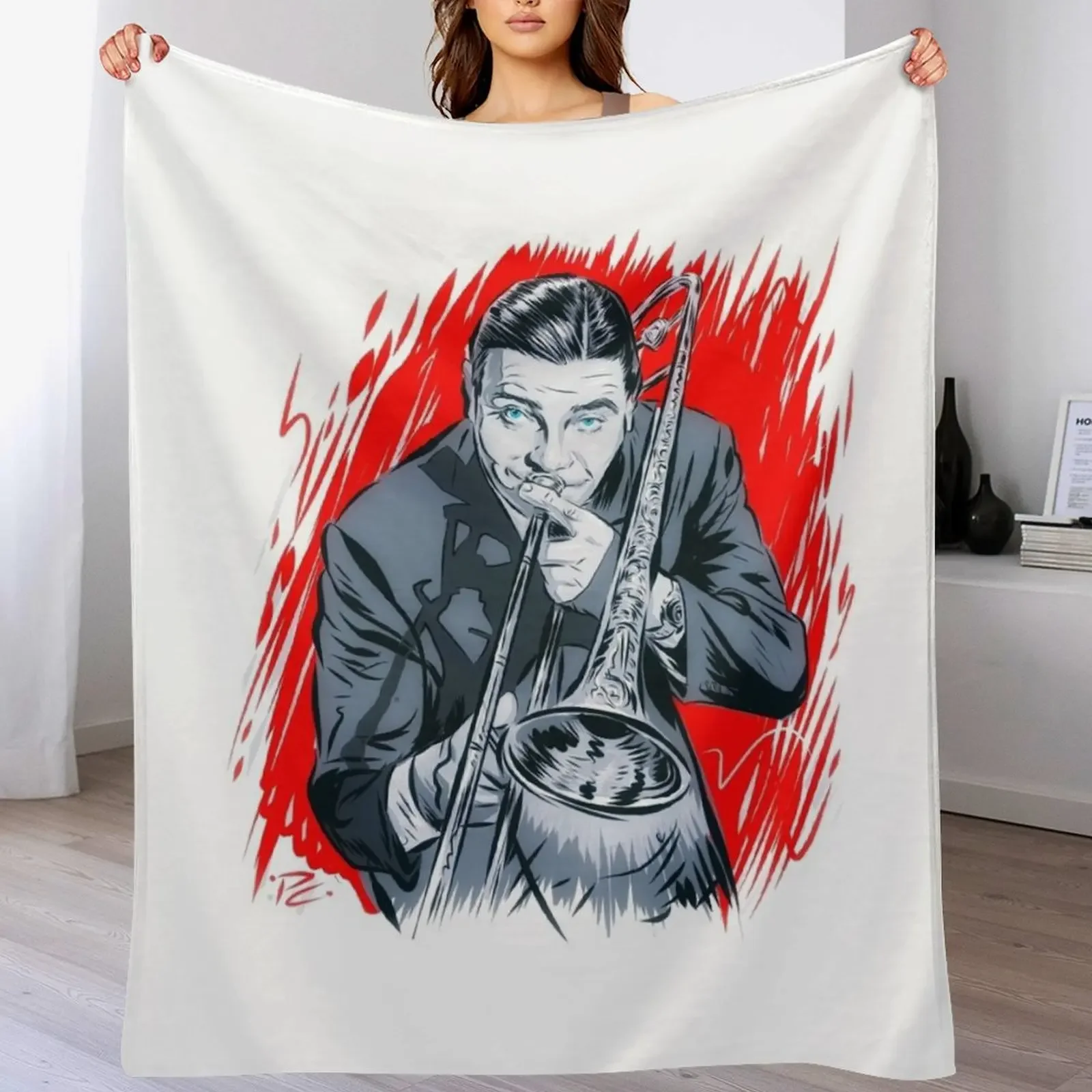 Jack Teagarden - An illustration by Paul Cemmick Throw Blanket Air Conditioner Soft Blanket for Office Home
Jack Teagarden - An illustration by Paul Cemmick Throw Blanket Air Conditioner Soft Blanket for Office Home