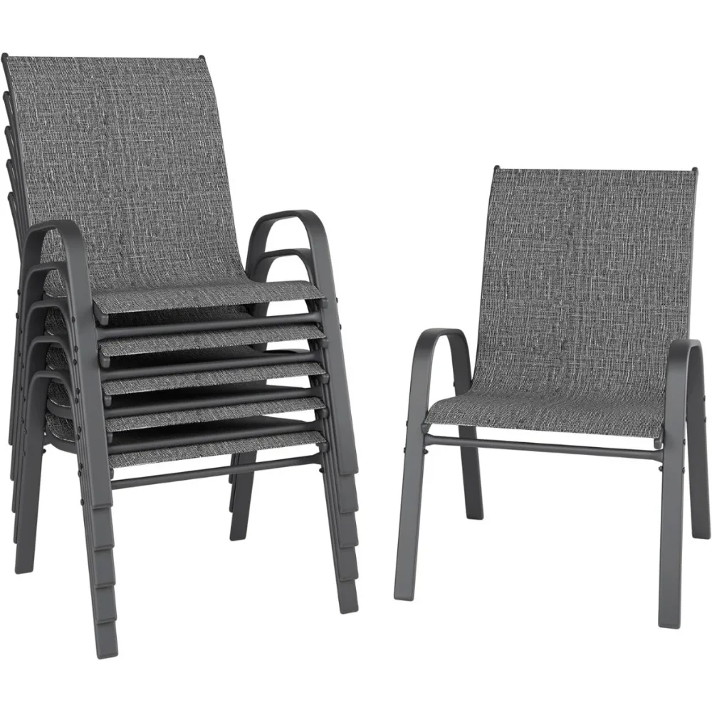 Patio Chairs Set of 6, Outdoor Dining Chairs Stackable for All Weather, Breathable Metal Modern Outside Furniture Chair
Patio Chairs Set of 6, Outdoor Dining Chairs Stackable for All Weather, Breathable Metal Modern Outside Furniture Chair