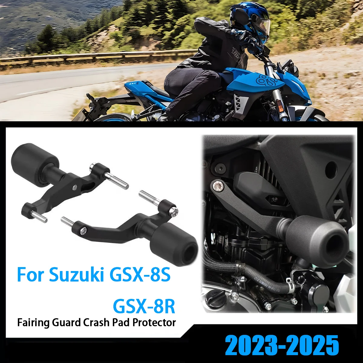 GSX-8R 2024 For Suzuki GSX-8S GSX 8S 8R 2023-2025 Motorcycle Falling Protection Frame Slider Fairing Guard Crash Pad Protector
GSX-8R 2024 For Suzuki GSX-8S GSX 8S 8R 2023-2025 Motorcycle Falling Protection Frame Slider Fairing Guard Crash Pad Protector