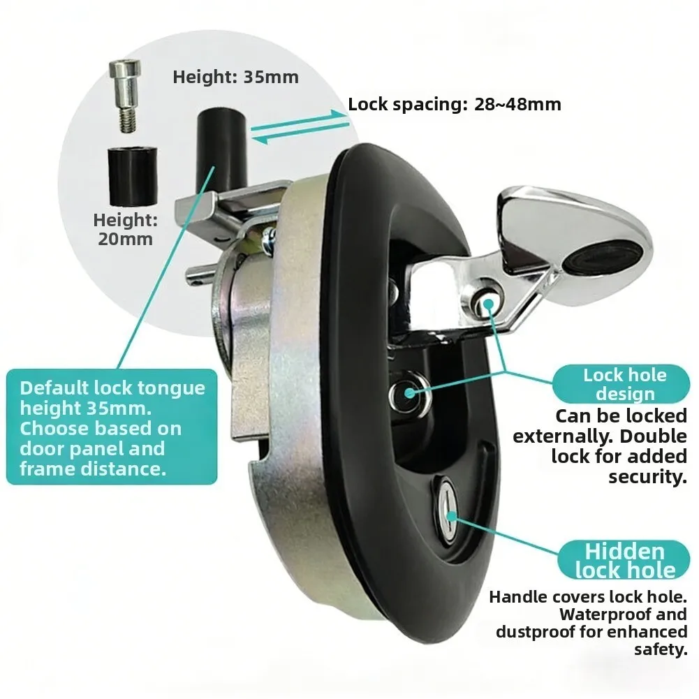 Zinc Alloy T-Handle Toolbox Latch Lock With Keys For Truck RV Trailer Campervan Storage Car Accessories
Zinc Alloy T-Handle Toolbox Latch Lock With Keys For Truck RV Trailer Campervan Storage Car Accessories