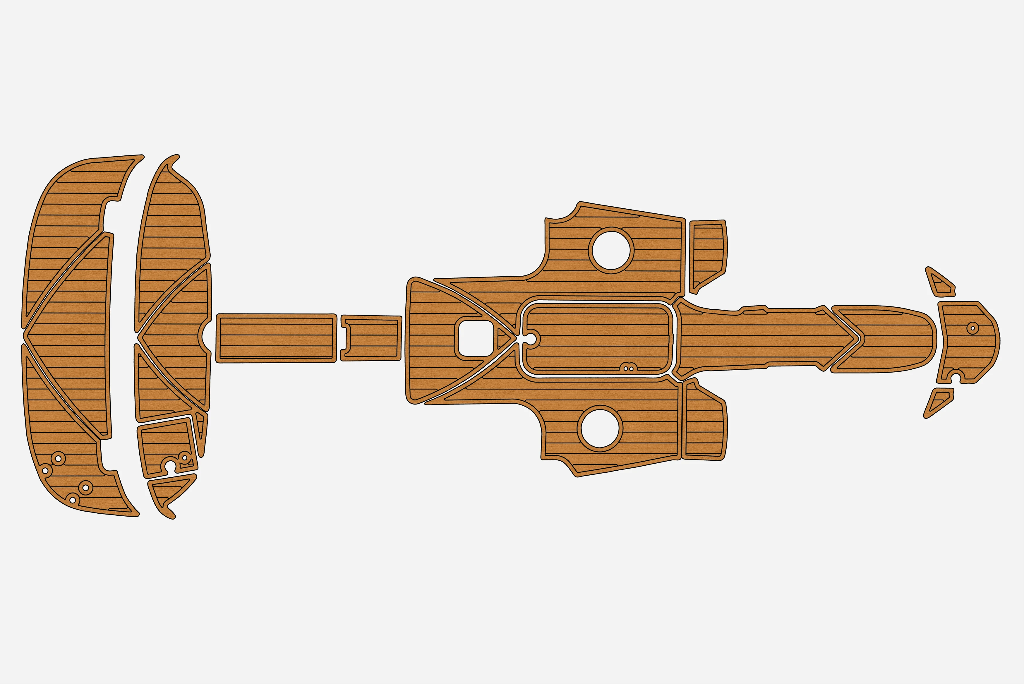 2009 Bayliner F22 1/4 дюйма, 6 мм, пена EVA, нескользящий морской коврик из тикового дерева из ПВХ, морской ковер, морской пол
2009 Bayliner F22 1/4 дюйма, 6 мм, пена EVA, нескользящий морской коврик из тикового дерева из ПВХ, морской ковер, морской пол