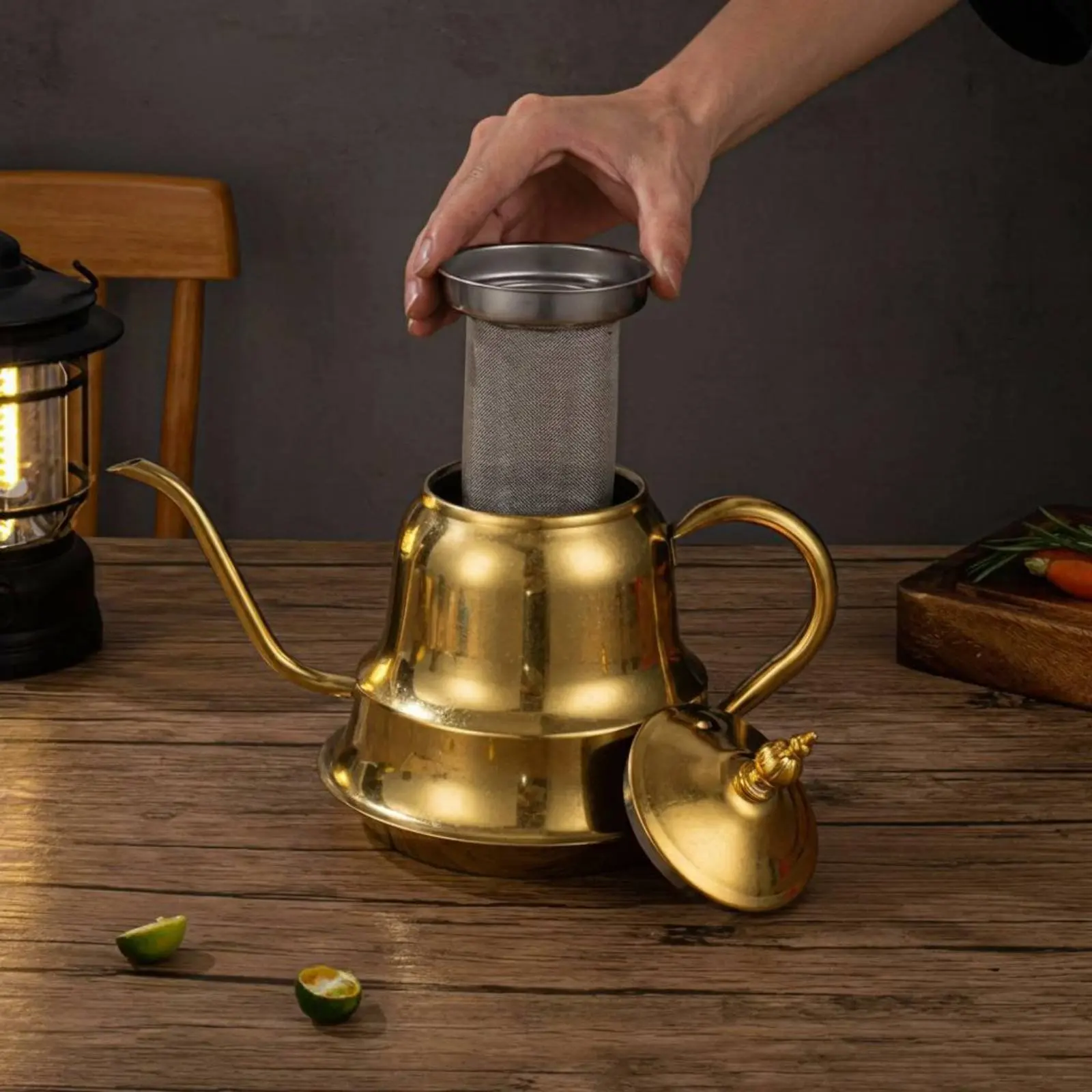 Stainless Steel Teapot Large Capacity Retro Tea Kettle Stainless Steel Tea Kettle Easy to Clean Kitchenware for Cafe
Stainless Steel Teapot Large Capacity Retro Tea Kettle Stainless Steel Tea Kettle Easy to Clean Kitchenware for Cafe