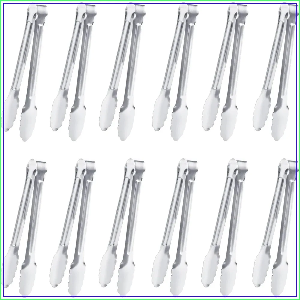 Stainless Steel Serving Tongs, Set of 12 Mini Appetizer Tongs for Buffet
Stainless Steel Serving Tongs, Set of 12 Mini Appetizer Tongs for Buffet