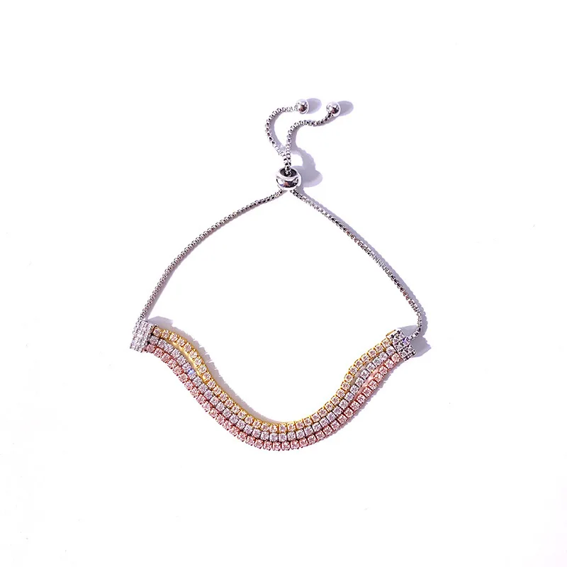 Light luxury temperament design bracelet popular fine shine Diamond inlaid three color three in one full diamond telescopic
Light luxury temperament design bracelet popular fine shine Diamond inlaid three color three in one full diamond telescopic
