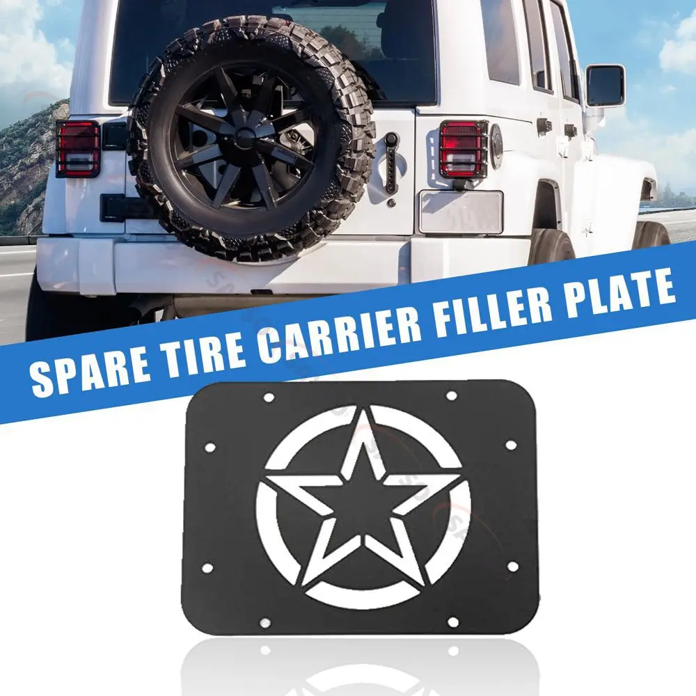 1PC Tailgate Vent Cover Plate, Spare Tire Carrier, Delete Plate for Jeep Wrangler JK JKU 2007-2018 (JK Star)
1PC Tailgate Vent Cover Plate, Spare Tire Carrier, Delete Plate for Jeep Wrangler JK JKU 2007-2018 (JK Star)
