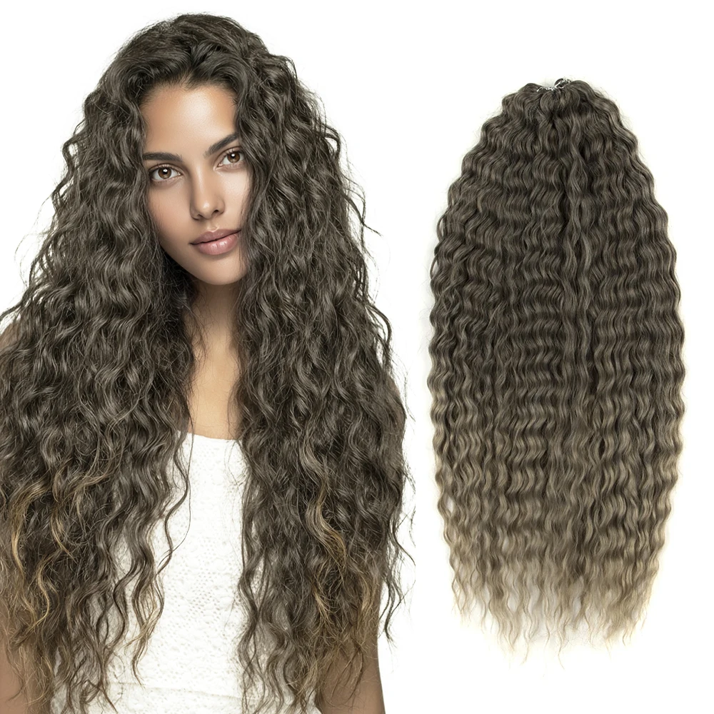 Ariel Water Wave Twist Crochet Hair Ombre Blonde 22 Inch 3PCS Deep Wave Braiding Hair Extensions Synthetic Curl Hair
Ariel Water Wave Twist Crochet Hair Ombre Blonde 22 Inch 3PCS Deep Wave Braiding Hair Extensions Synthetic Curl Hair