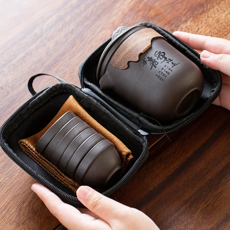 Travel Tea Set Purple Clay Quick Guest Cup One Pot Six Cup Outdoor Camping Tea Set Event Meeting Gift Portable
Travel Tea Set Purple Clay Quick Guest Cup One Pot Six Cup Outdoor Camping Tea Set Event Meeting Gift Portable