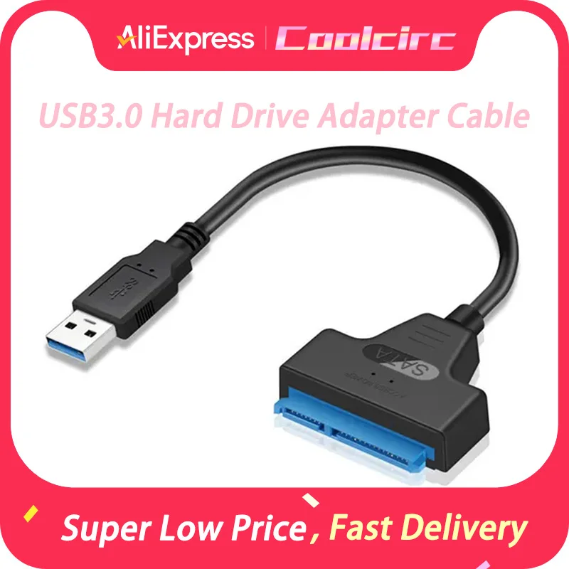 Coolcirc SATA Cables to USB Adapter USB 3.0 2.0 to Sata 3 Cable Converter Cabo Hard Disk Drive Sata supports mutiple devices
Coolcirc SATA Cables to USB Adapter USB 3.0 2.0 to Sata 3 Cable Converter Cabo Hard Disk Drive Sata supports mutiple devices