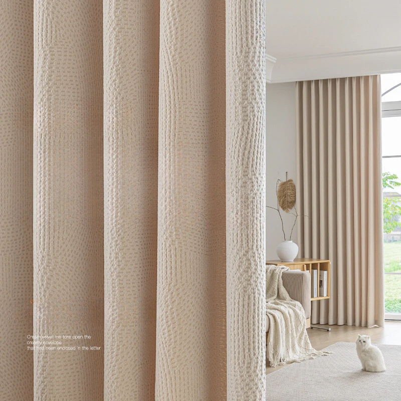 Nordic Luxury Cream Toned Bedroom Curtains Delicate Granular Touch Warm Window Curtains High Weight Artistic Versatile Curtains
Nordic Luxury Cream Toned Bedroom Curtains Delicate Granular Touch Warm Window Curtains High Weight Artistic Versatile Curtains