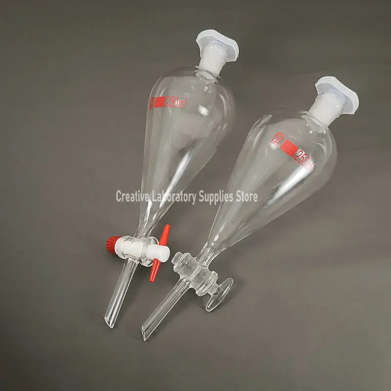 1 piece Laboratory 30ml to 1000ml Pear-shaped Clear Thick Separating Funnel with PTFE/glass Piston for Oil Separation
1 piece Laboratory 30ml to 1000ml Pear-shaped Clear Thick Separating Funnel with PTFE/glass Piston for Oil Separation