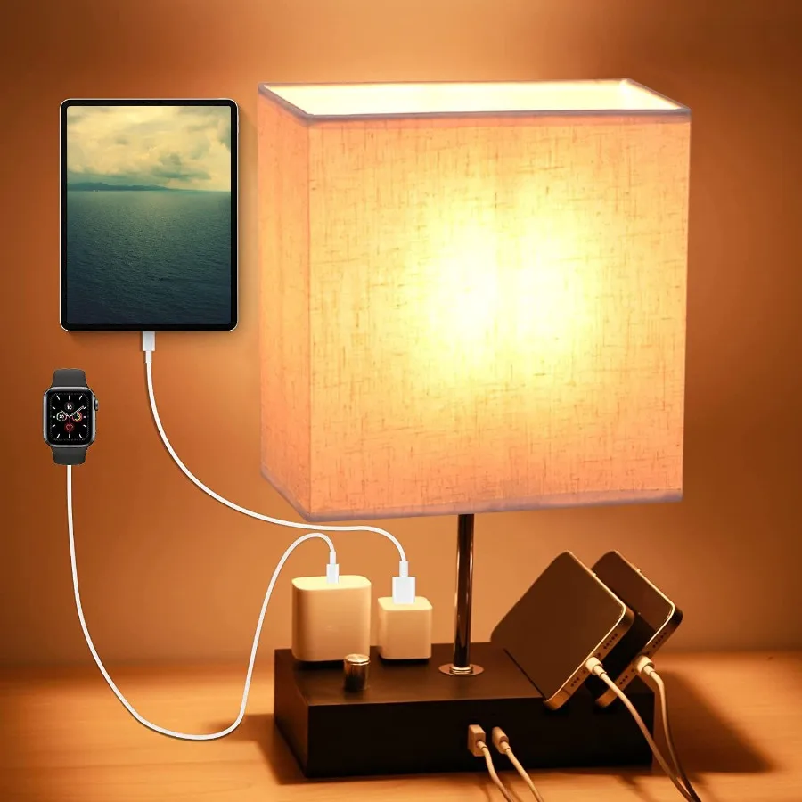 Fully Dimmable Table Lamp for Bedroom Living Room Bedside Lamp for Nightstand Dual USB Ports 2 Power Outlets LED Bulb Included
Fully Dimmable Table Lamp for Bedroom Living Room Bedside Lamp for Nightstand Dual USB Ports 2 Power Outlets LED Bulb Included